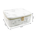 Waterproof PU Marble Travel Makeup Bag Private Label White Cosmetic Bag